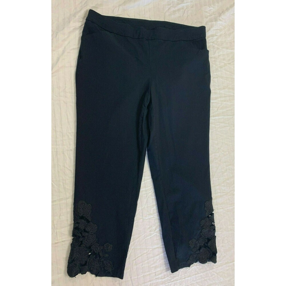 INC WOMENS PULL ON EMBROIDERED CAPRIS PANTS SIZE 16W